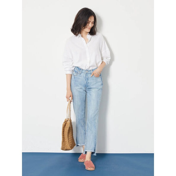 Claudine Flare Slit Denim Pants