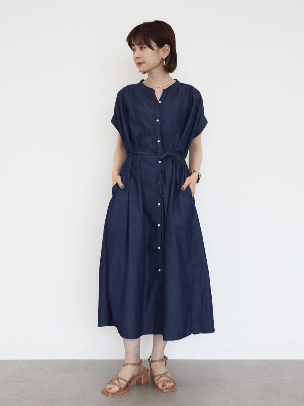 Shirt Dress Takigawa 4way Denim Dress