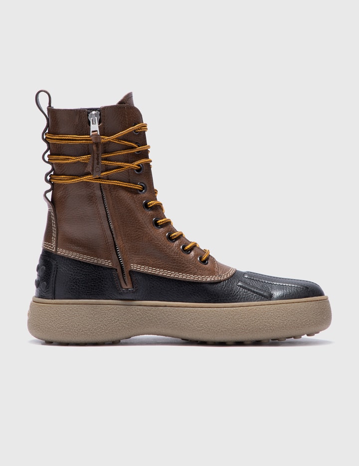 8 Moncler Palm Angels Winter Gommino Mid Leather Boots