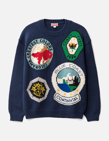 'Kenzo Travel' Hand Embroidered Jumper