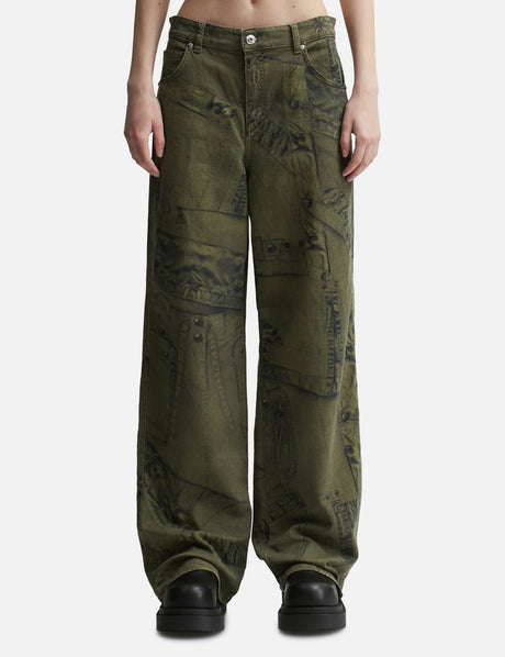 Boy Fit Pants with Cargo-Patch Print