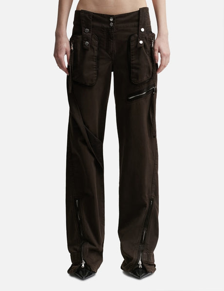 Cargo Pants with Satin Inserts