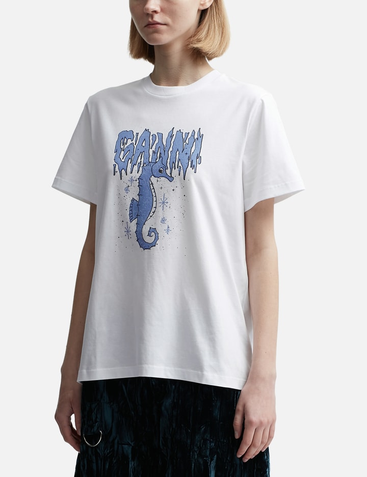 White Relaxed Seahorse T-Shirt